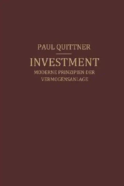 Investment (English, Paul Quittner)