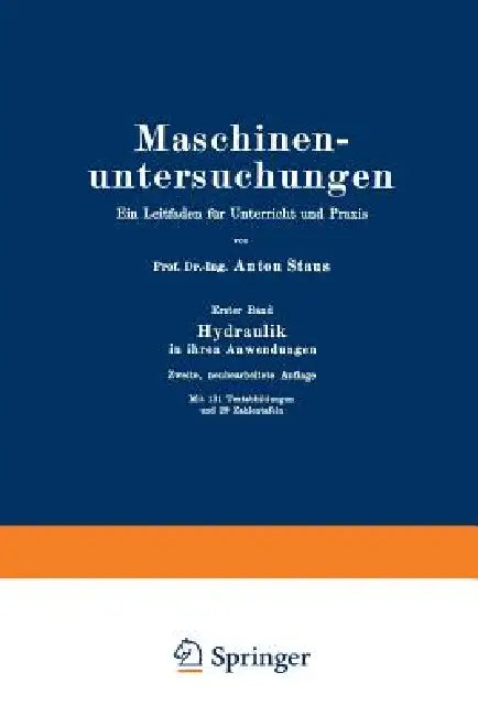 Maschinenuntersuchungen (English, Anton Staus)