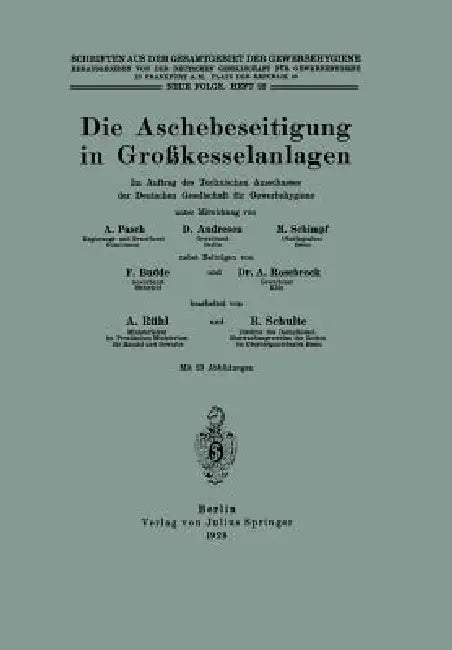 Die Aschebeseitigung in Großkesselanlagen (English, A. Pasch | D. Andresen | M. Schimpf)