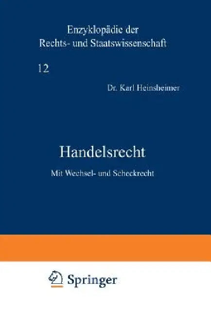 Handelsrecht (English, Karl Heinsheimer | Karl Geiler | Eduard Kohlrausch)