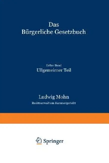 Das Bürgerliche Gesetzbuch (English, Ludwig Mohn)