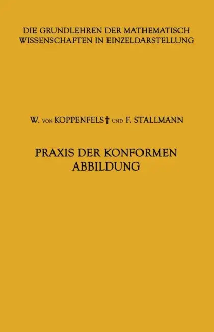 PRAXIS Der Konformen Abbildung (English, Werner Von Koppenfels | Friedemann Stallmann)