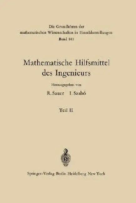 Mathematische Hilfsmittel Des Ingenieurs (English, Lothar Collatz | Robert Sauer | R. Nicolovius)