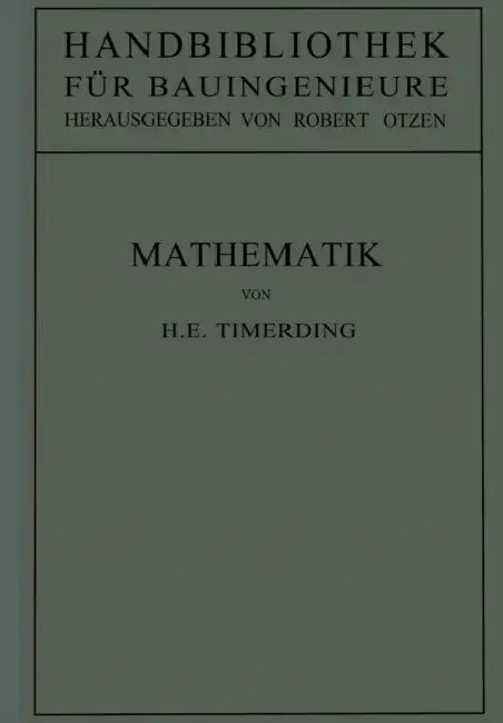 Mathematik (English, H. E. Timerding | Robert Otzen)