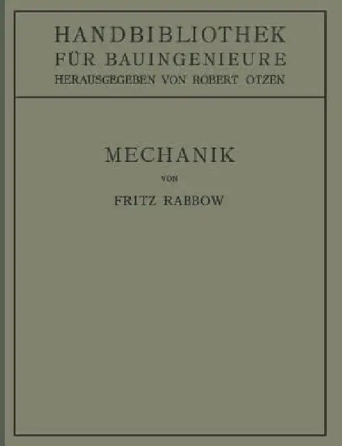 Mechanik (English, Fritz Rabbow | Robert Otzen)