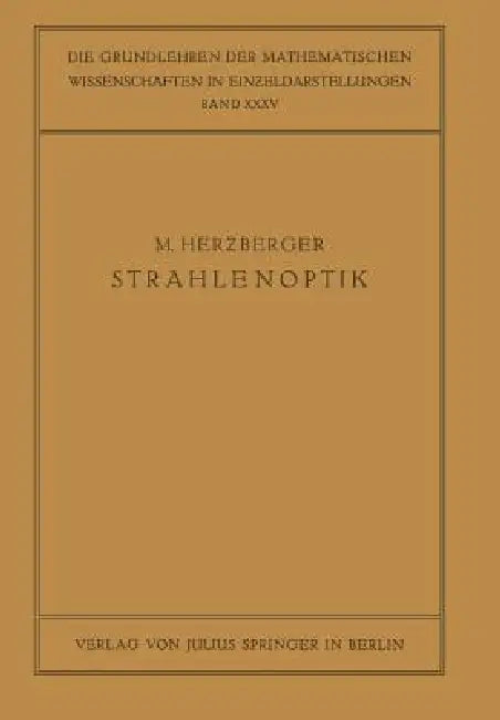 Strahlenoptik (English, M. Herzberger | R. Courant)