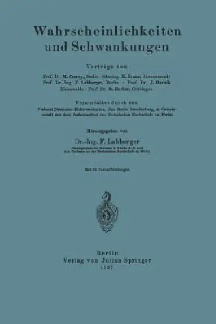 Wahrscheinlichkeiten Und Schwankungen (English, Marianus Czerny | K. Franz | Fritz Lubberger)