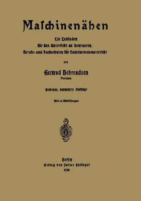 Maschinenähen (English, Gertrud Behrendsen)