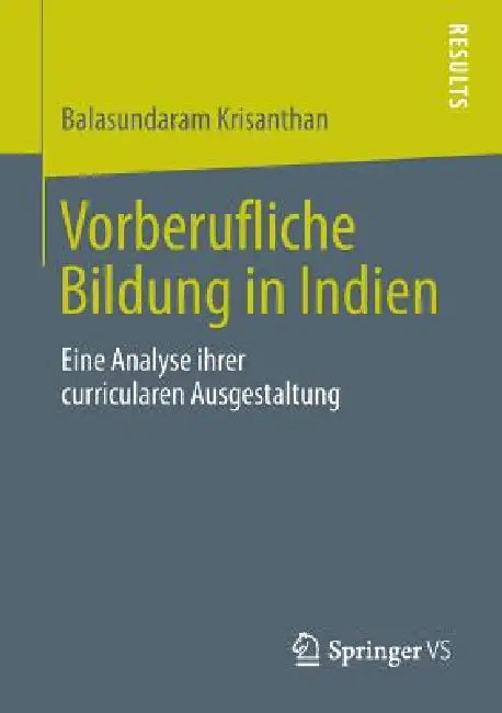 Vorberufliche Bildung in Indien (English, Balasundaram Krisanthan)