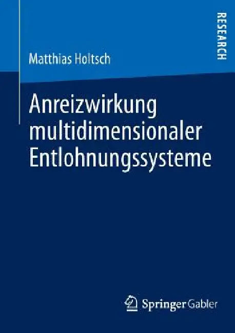 Anreizwirkung Multidimensionaler Entlohnungssysteme (English, Matthias Holtsch)