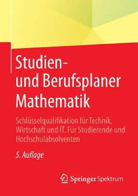 Studien- Und Berufsplaner Mathematik (English, Springer Fachmedien Wiesbaden)