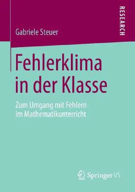 Fehlerklima in Der Klasse (English, Gabriele Steuer)