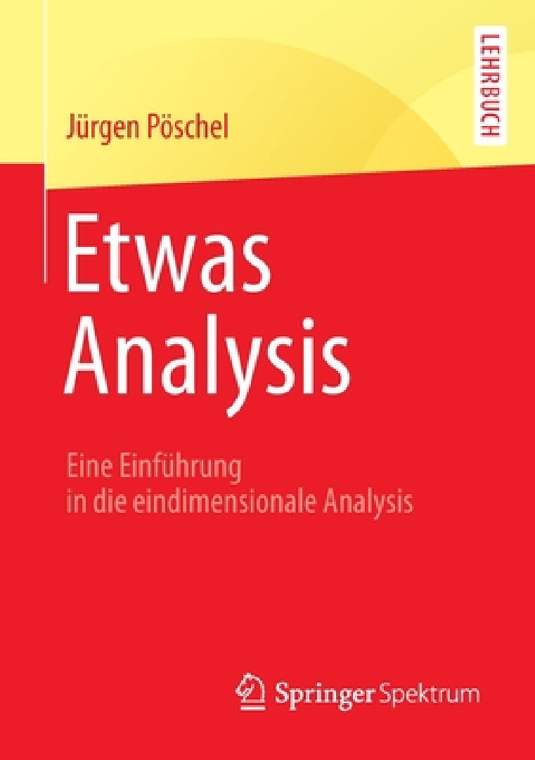 Etwas Analysis (English, Jürgen Pöschel)