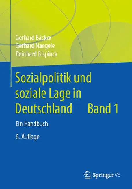 Sozialpolitik Und Soziale Lage in Deutschland (English, Gerhard Bäcker | Gerhard Naegele | Reinhard Bispinck)