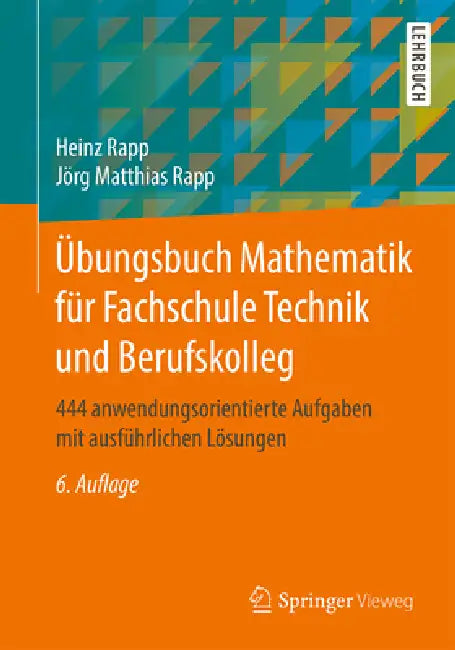 Übungsbuch Mathematik Für Fachschule Technik Und Berufskolleg (English, Heinz Rapp | Jörg Matthias Rapp)