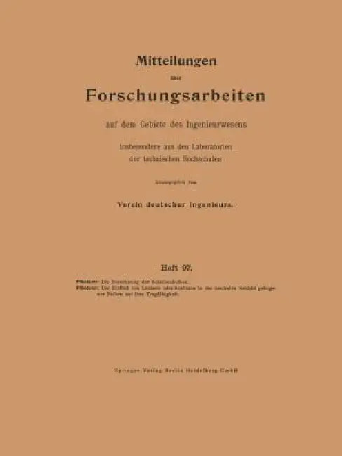 Die Berechnung Der Scheibenkolben. Der Einfluß Von Löchern Oder Schlitzen in Der Neutralen Schicht G (English, Carl Pfleiderer)