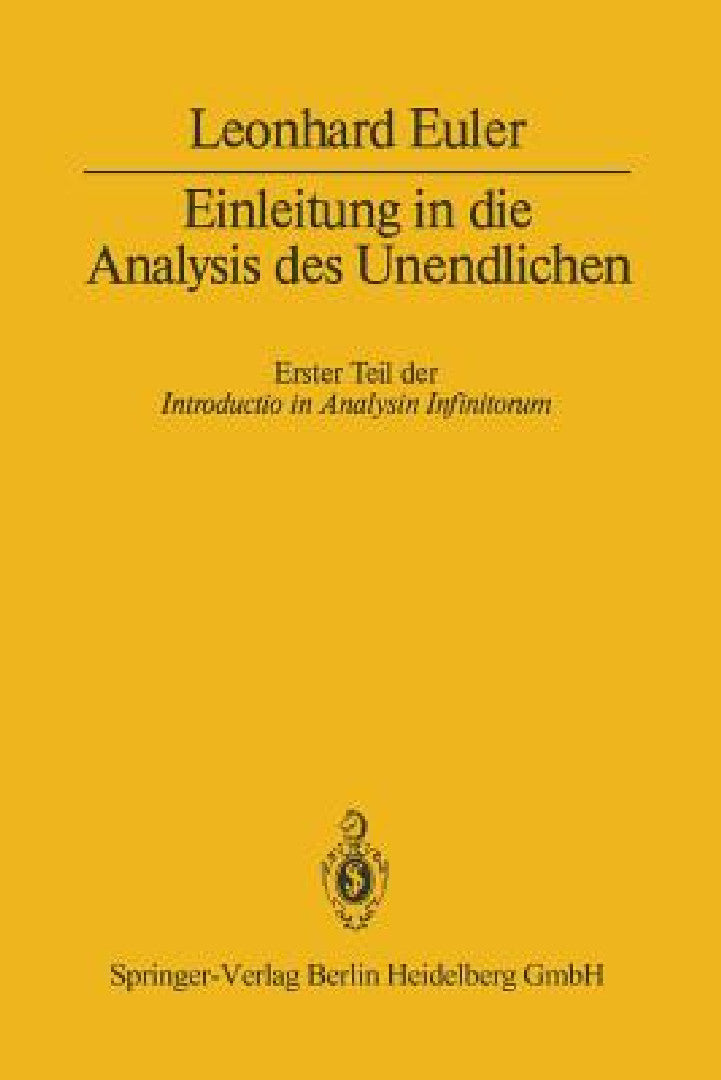 Einleitung in Die Analysis Des Unendlichen (English, Leonhard Euler | Wolfgang Walter | H. Maser)