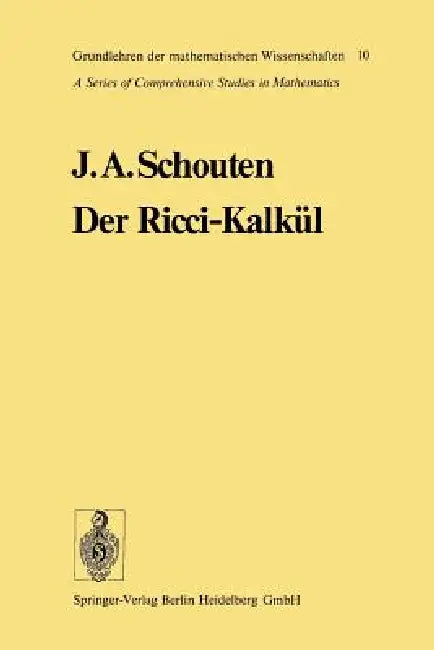 Der Ricci-Kalkül (English, Jan Arnoldus Schouten)