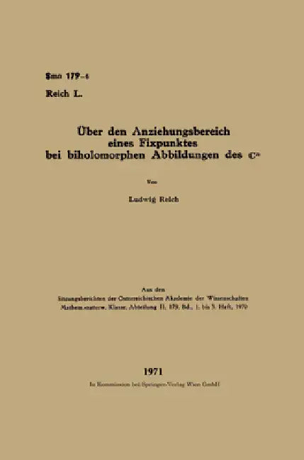 Über den Anziehungsbereich eines Fixpunktes bei biholomorphen Abbildungen des ℂn (English, Ludwig Reich)