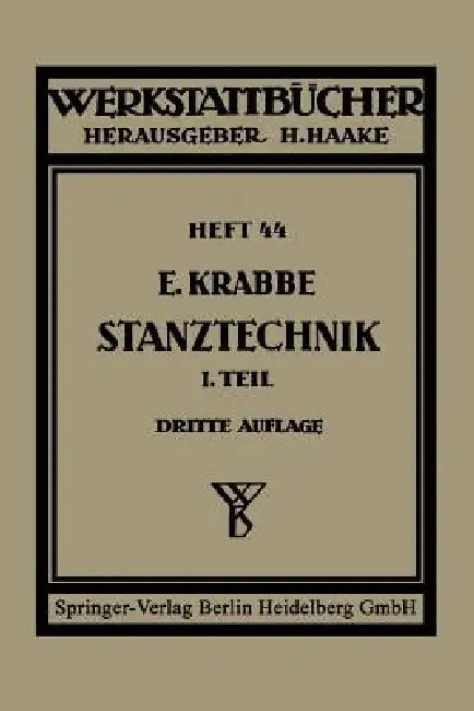 Schnittechnik (English, Erich Krabbe)
