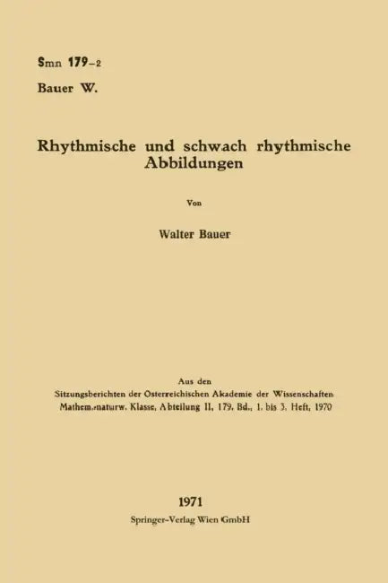 Rhythmische und schwach rhythmische Abbildungen (English, Walter Bauer)