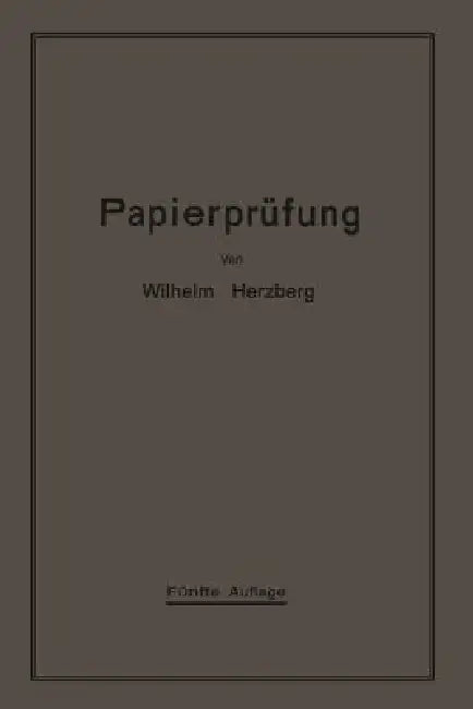 Papierprüfung (English, Wilhelm Herzberg)