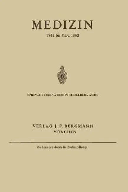 Medizin (English, Verlag J. F. Bergmann)