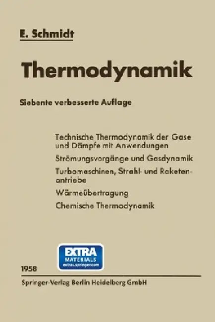 Einführung in die Technische Thermodynamik und in die Grundlagen der chemischen Thermodynamik (English, Ernst Schmidt)
