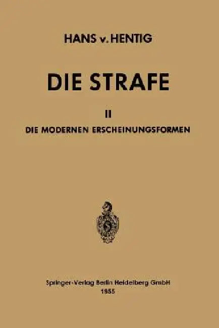 Die Strafe (English, Hans Von Hentig)