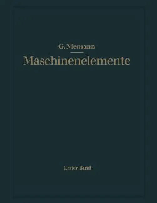 Maschinenelemente (English, Gustav Niemann)