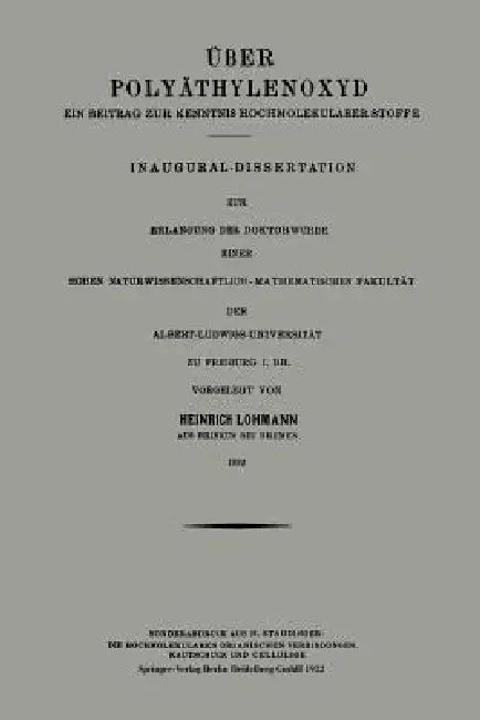 Über Polyäthylenoxyd (English, Heinrich Lohmann)