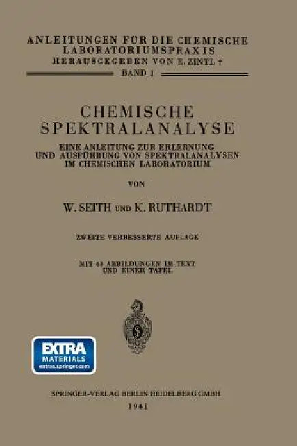 Chemische Spektralanalyse (English, Wolfgang Seith | Konrad Ruthardt)