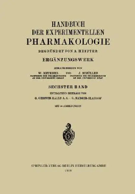 Ergänzungswerk (English, Otto Gessner | George Barger)
