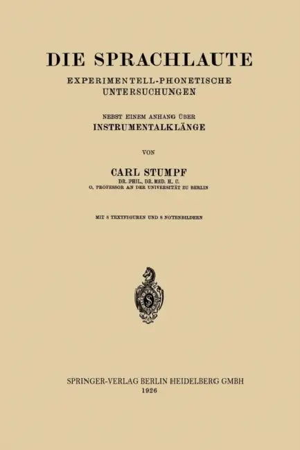 Die Sprachlaute (English, Carl Stumpf)