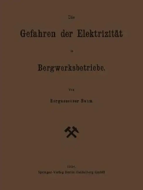 Die Gefahren Der Elektrizität Im Bergwerksbetriebe (English, Georg Friedrich Baum)