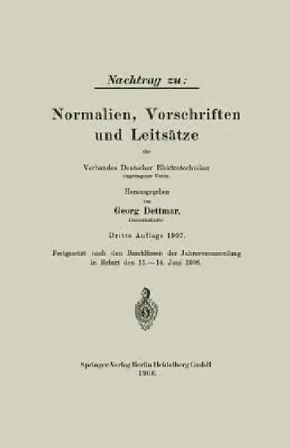 Nachtrag Zu (English, Georg Dettmar)