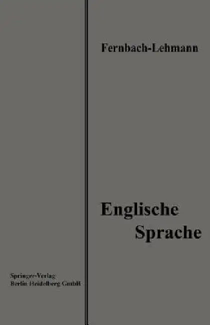 Lehrbuch Der Englischen Sprache (English, Leo Fernbach | Wilhelm Lehmann)