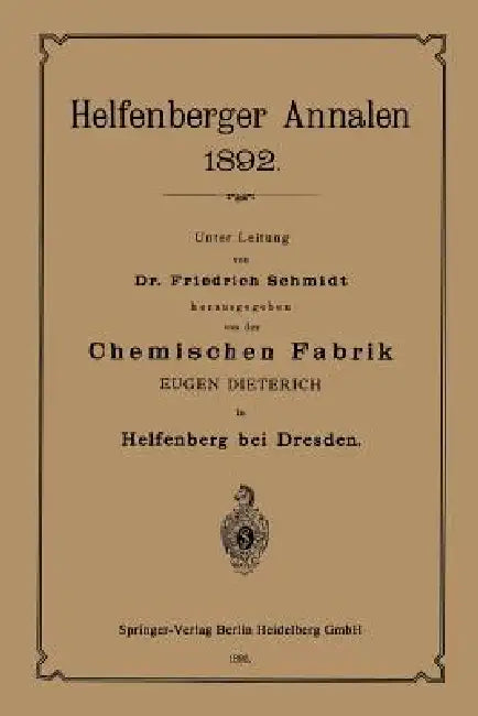 Chemischen Fabrik (English, Eugen Dieterich | Friedrich Schmidt)
