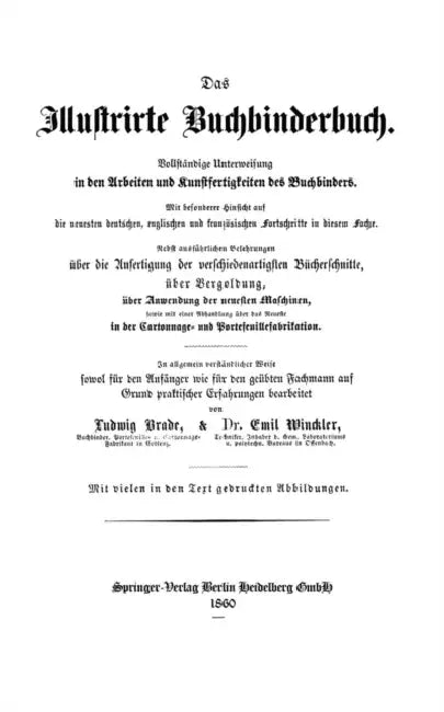 Das Illustrirte Buchbinderbuch (English, Ludwig Brade | Emil Winckler)