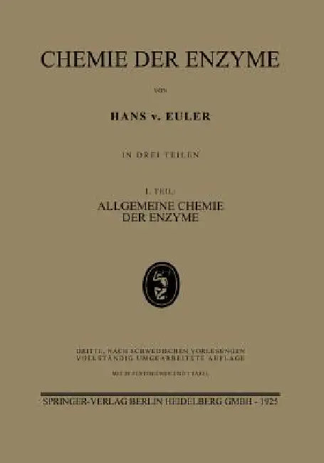 Chemie Der Enzyme (English, Hans Von Euler)