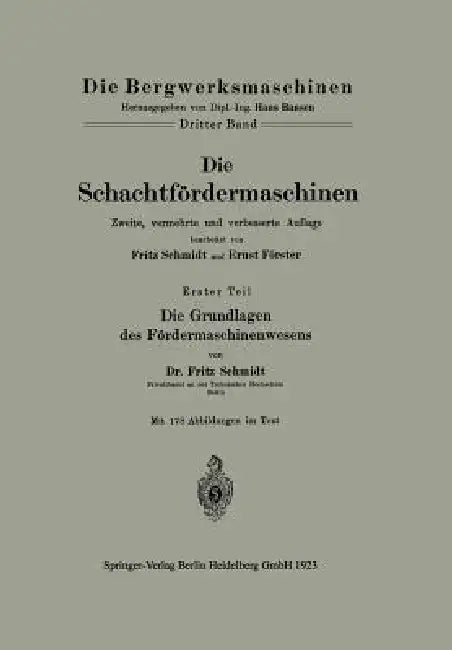 Die Schachtfördermaschinen (English, Ernst Förster)