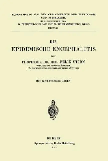 Die Epidemische Encephalitis (English, Felix Stern)