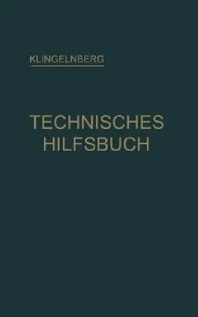 Klingelnberg Technisches Hilfsbuch (English, Ernst Preger | Rudolf Reindl)