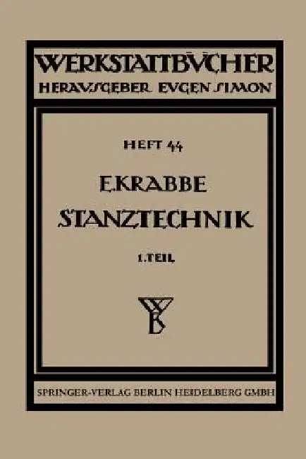 Stanztechnik (English, Erich Krabbe)