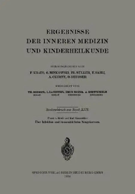 Über Infektion Und Immunität Beim Neugeborenen (English, Franz Groer | Karl Kassowitz)
