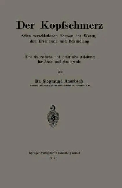 Der Kopfschmerz (English, Siegmund Auerbach)