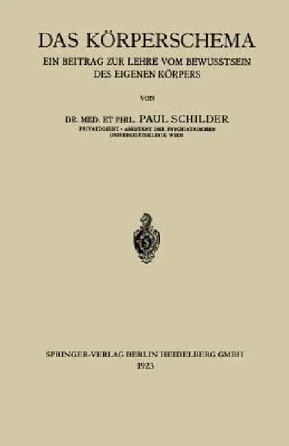 Das Körperschema (English, Paul Schilder)
