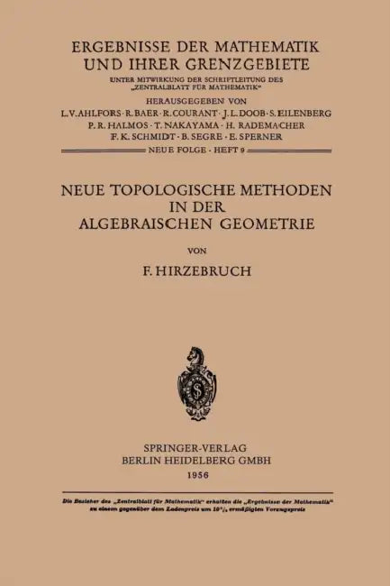 Neue Topologische Methoden in Der Algebraischen Geometrie (English, Friedrich Hirzebruch)