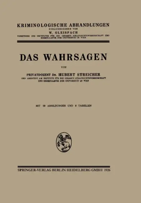 Das Wahrsagen (English, Hubert -J Streicher)