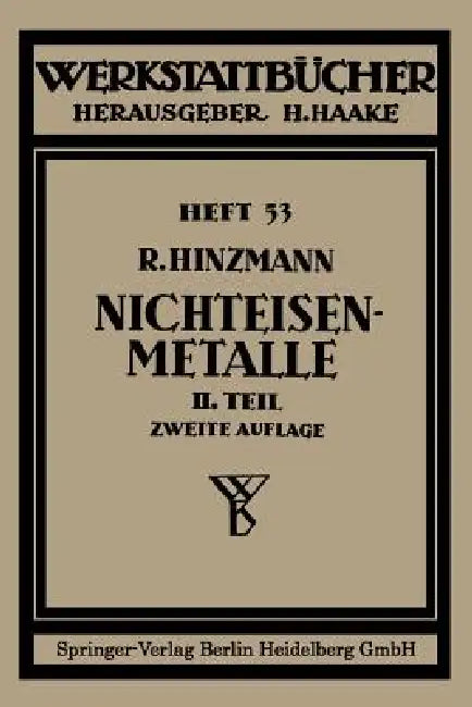 Nichteisenmetalle (English, Reinhold Hinzmann)